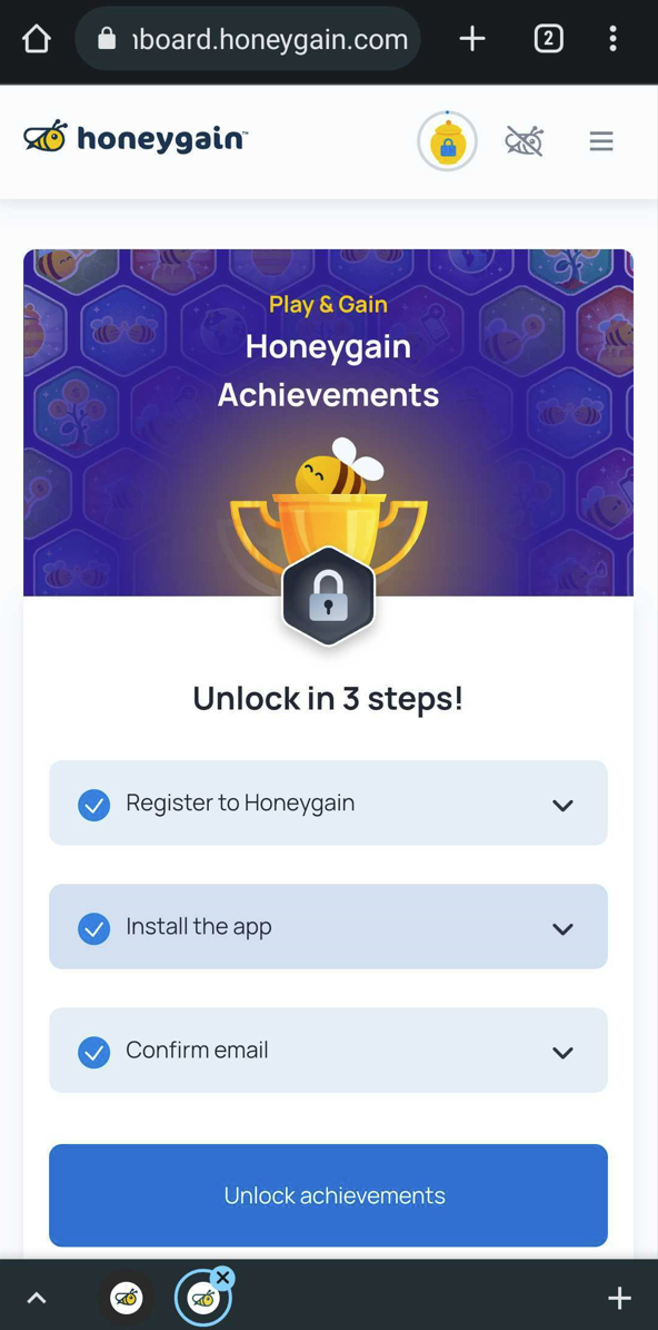 Screenshot of Achievements
